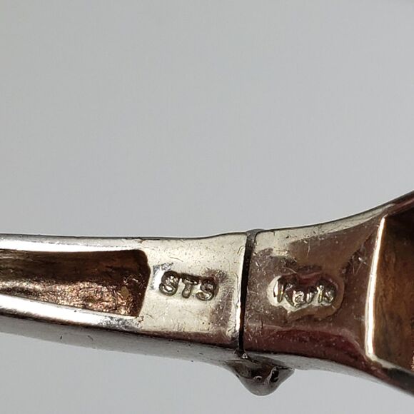 Vintage Marked STS Karis Tigerseye Size 7 Bangle Bracelet - Picture 13 of 16